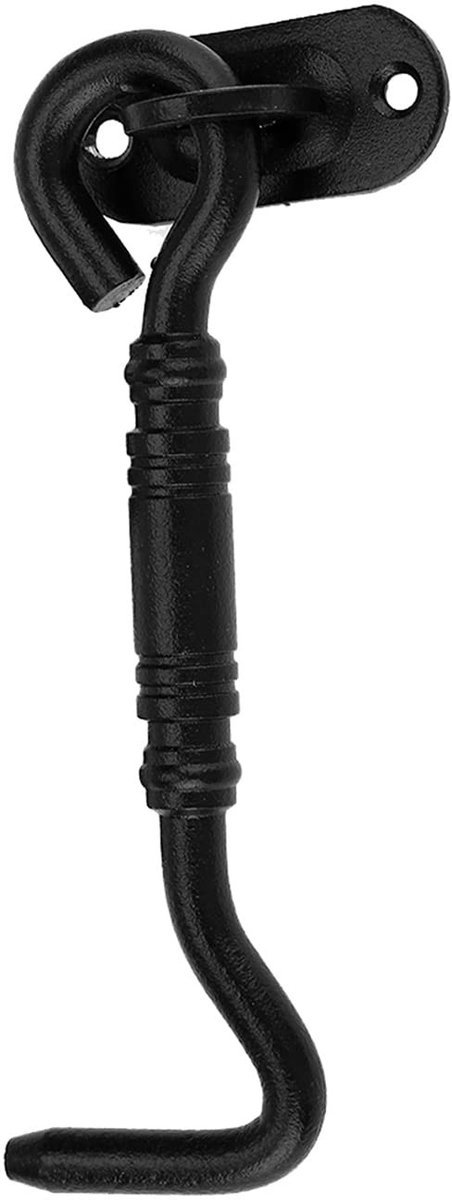 Dailygoody - Zwarte Deurhaak Slotvergrendeling - Roestbestendig - Duurzaam - Zwarte Coating - Geschikt voor Schuurdeuren en Cabinedeuren - Stijlvol en..