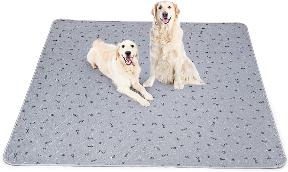 Hoge absorptie puppy mat van 182 x 182 cm, waterdicht en wasbaar, ideaal voor zindelijkheidstraining en als antislip mat voor honden op bank en vloer