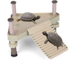 Drijvend Schildpad Platform met Ramp Ladder, Decoratie voor Aquarium en Terrarium, Ideaal voor Waterdieren en Planten