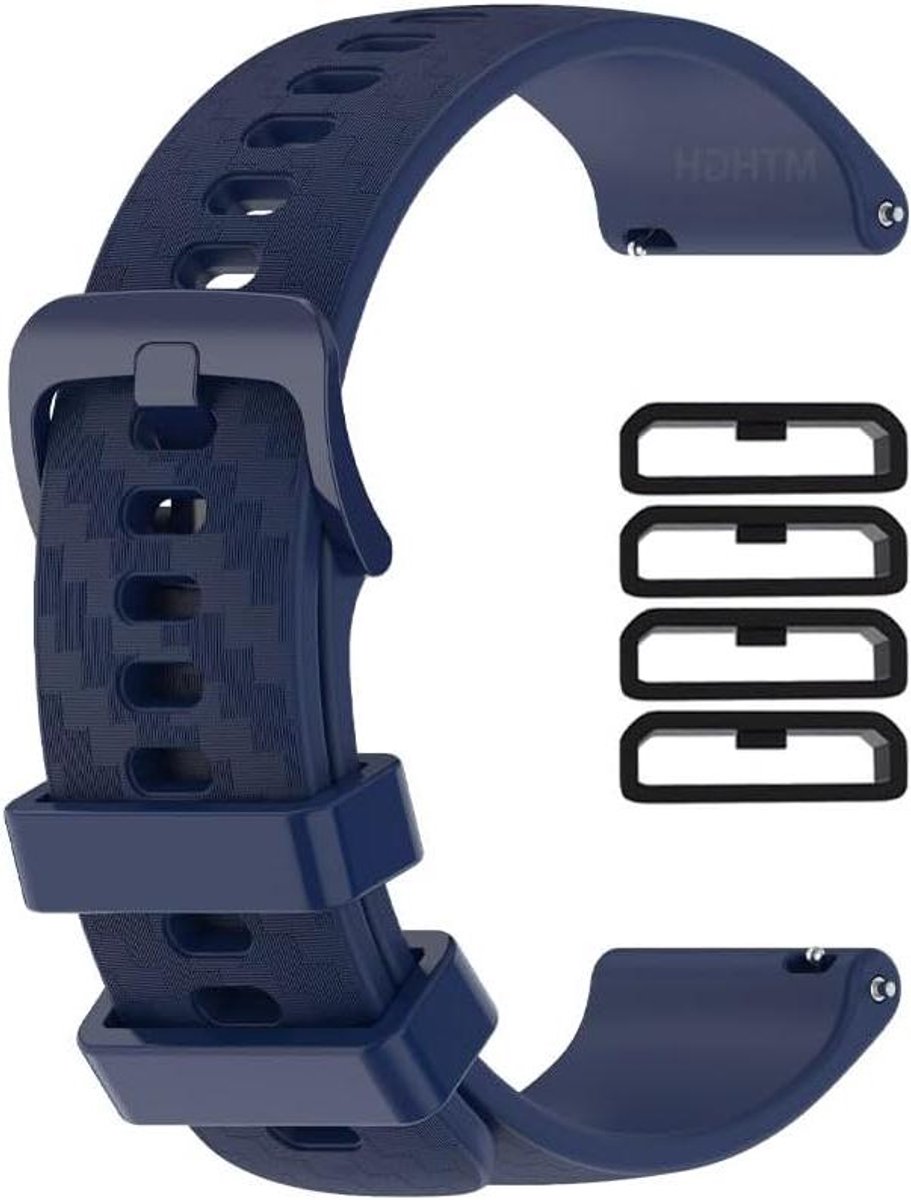 Horlogeband - Reserveband - Smartwatch Dragen - Snelsluiting - 22 mm - Zwart