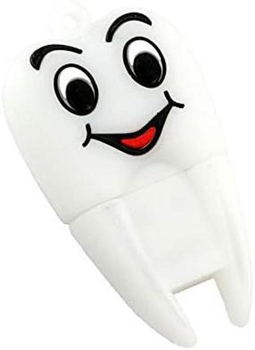 USB Geheugenstick - Data Opslag - Bestanden Overzetten - Uniek Tand Design - 16 GB - Wit