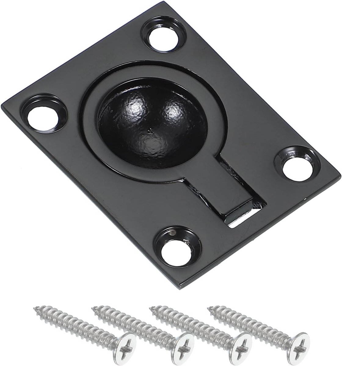 Flush Pull Ring Handgrepen 1-7/8"x1-1/2 van 316 RVS voor Verborgen Deuren, Bootluiken en Meubels, Zwart