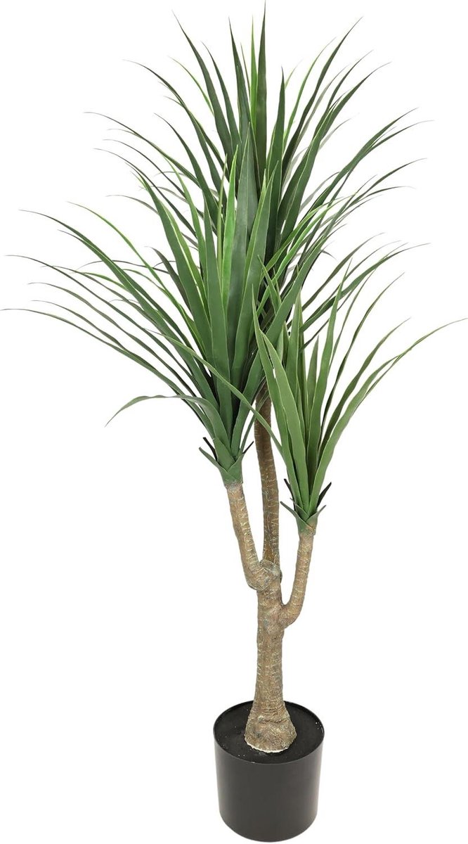 Kunstplant Dracena - Decoratieve palm - Ruimte verfraaien - Natuurgetrouw nagemaakt - 120 cm - Groen