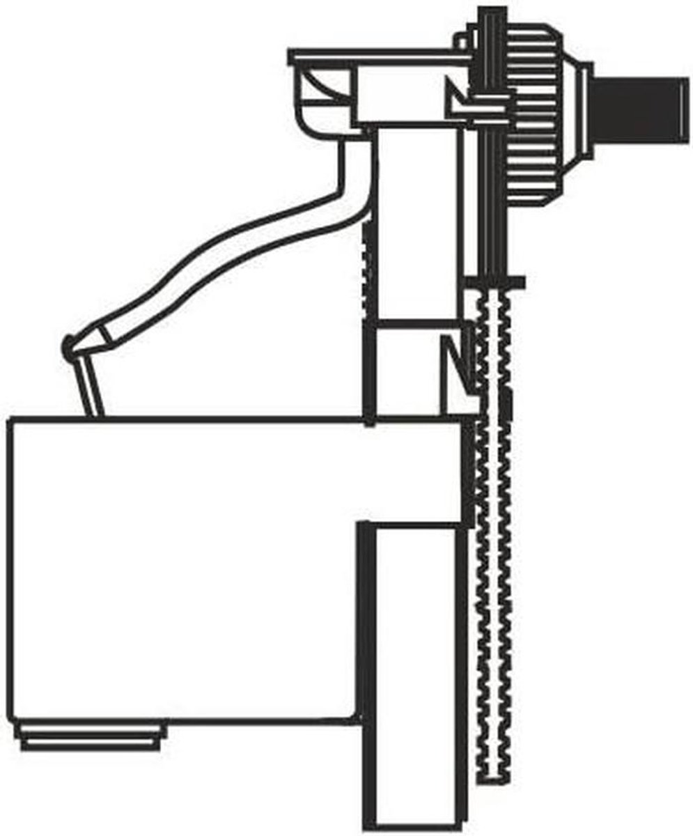 Vlotterkraan Uni F - Vlotterklep Toilet - Waterdruk Regelen - NF Klasse I - 15 x 25 x 15 cm