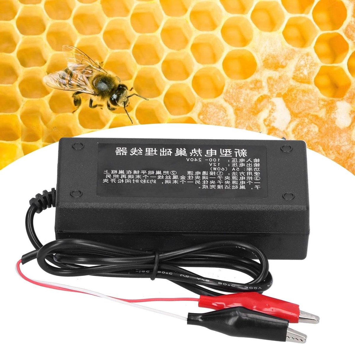 Elektrische Inbedder - Verwarmer Bijenkorf - Bijenwas Inbedden - Tijd en moeite besparend - 12x5.3x3.5cm - Zwart