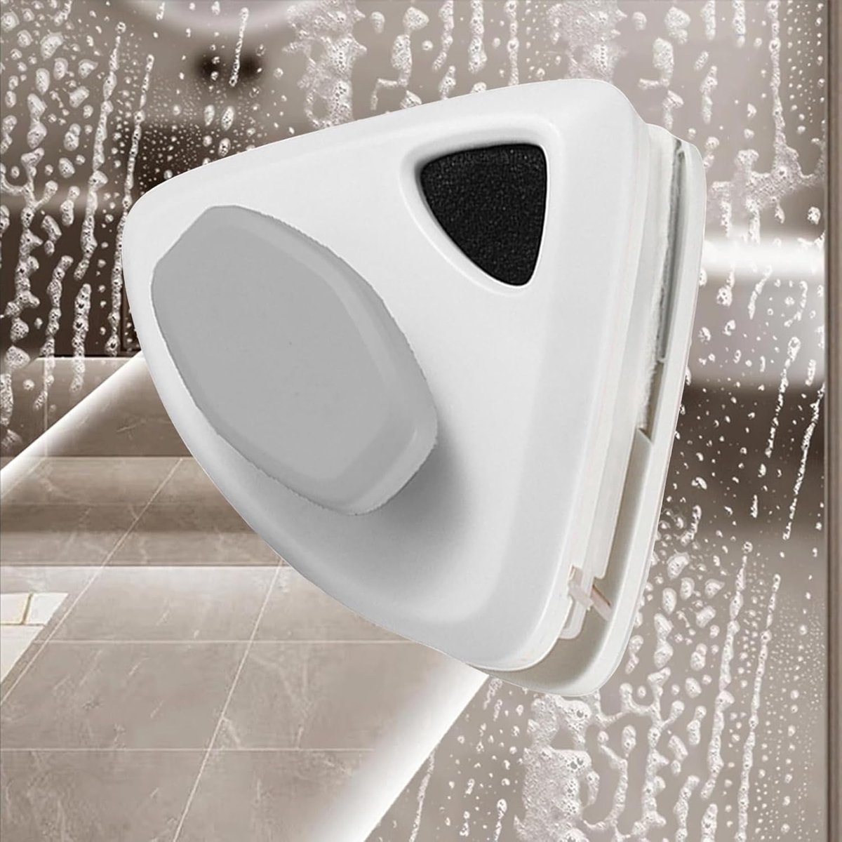 Dubbelzijdige raamreiniger, magnetische reiniger, raamreinigingstrekkers voor ramen 15-24 mm, magnetische raamreiniger met handvat, ergonomisch design, veiligheidslijn
