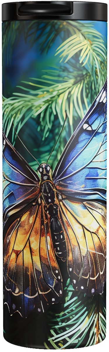 Vlinder Blue Gold Butterfly - Thermosbeker 500