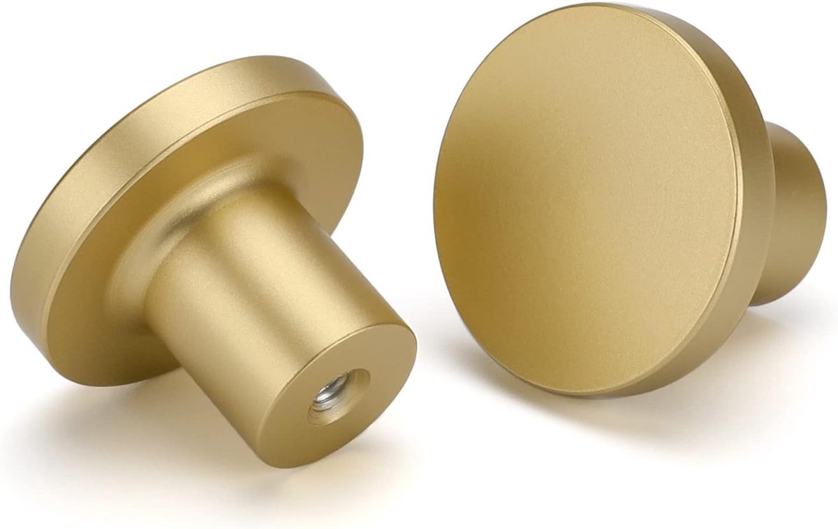 Meubelknoppen - Gouden Kast Knoppen Messing - 4 Stuks - Duurzame Zinklegering Handgrepen - Voor Keuken Kast En Lade - Elegant Goud Design