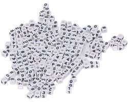 Solidchoice - Dailygoody - Acryl Aantal Kralen - Decoratieve Kralen - 300 Stuks - Witte Ornamenten - DIY Sieraden - Kralen Assortiment
