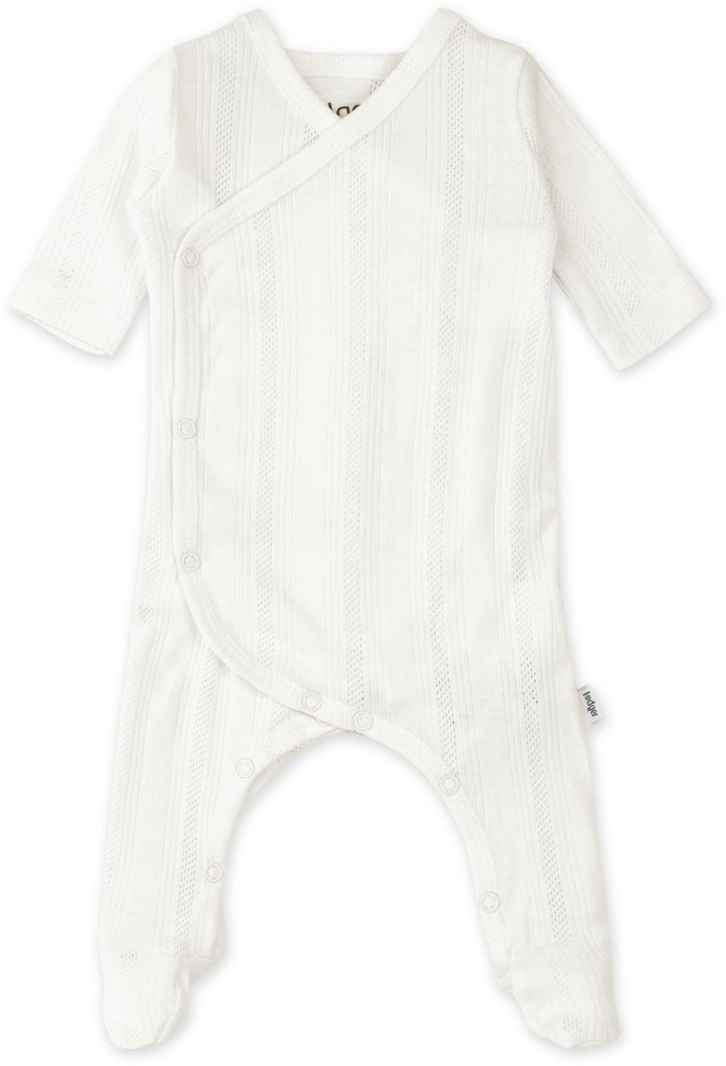 Lodger - Boxpakje - Wit - Maat 50 - 100% bio katoen - baby pakje - Jumper Pointelle