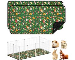 Herbruikbare waterdichte cavia kooi voering - 2 stuks groen