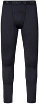 Legging long thermique noir avec logo Robey, debout.