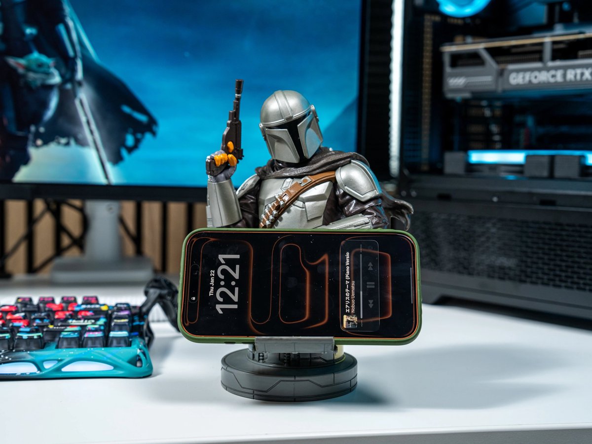 Star Wars - Mandalorian bounty hunter - figurine standaard voor telefoon | controller | oplaadcase (Cable Guys R.E.S.T.) — afbeelding 17