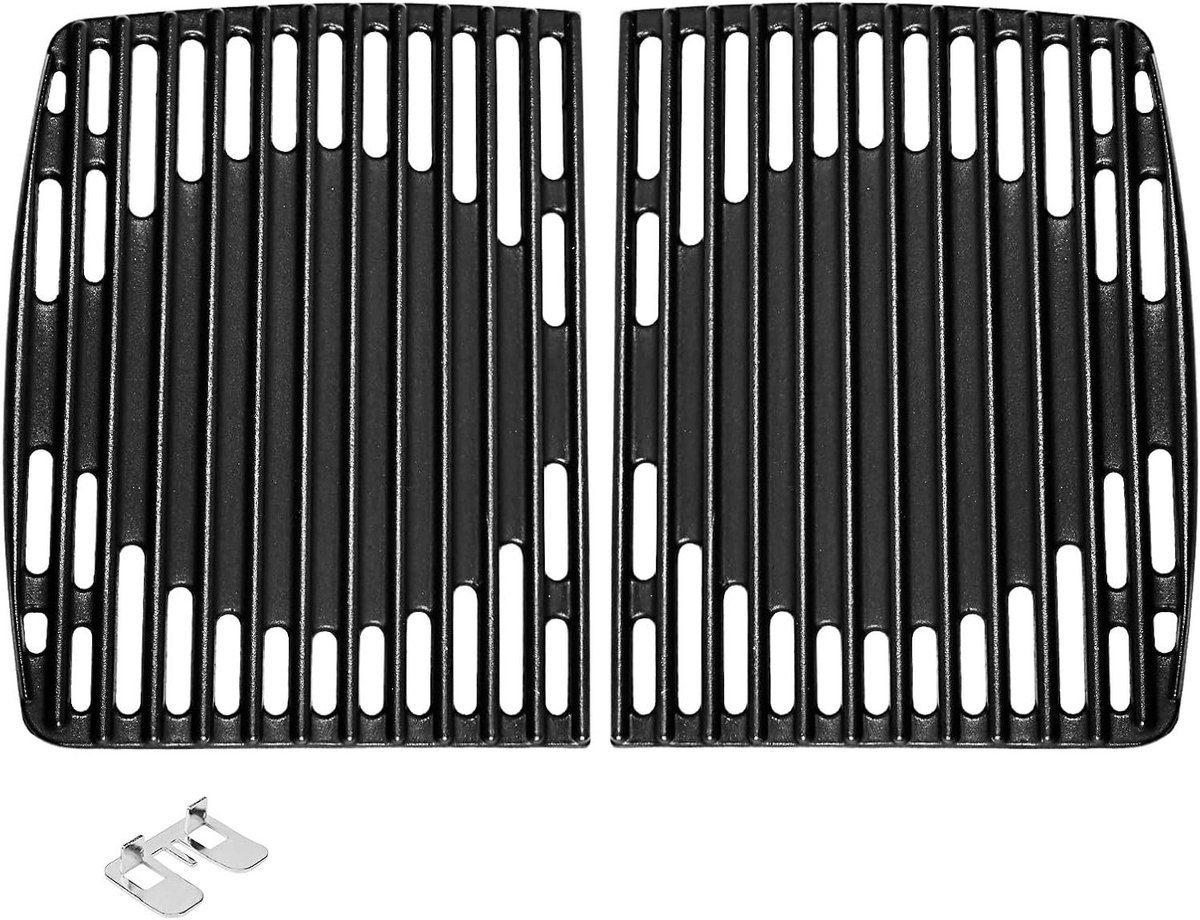 Grillrooster Gietijzer - BBQ Rooster - Lekker Grillen - Optimale Warmte - 33 x 25 cm - Zwart