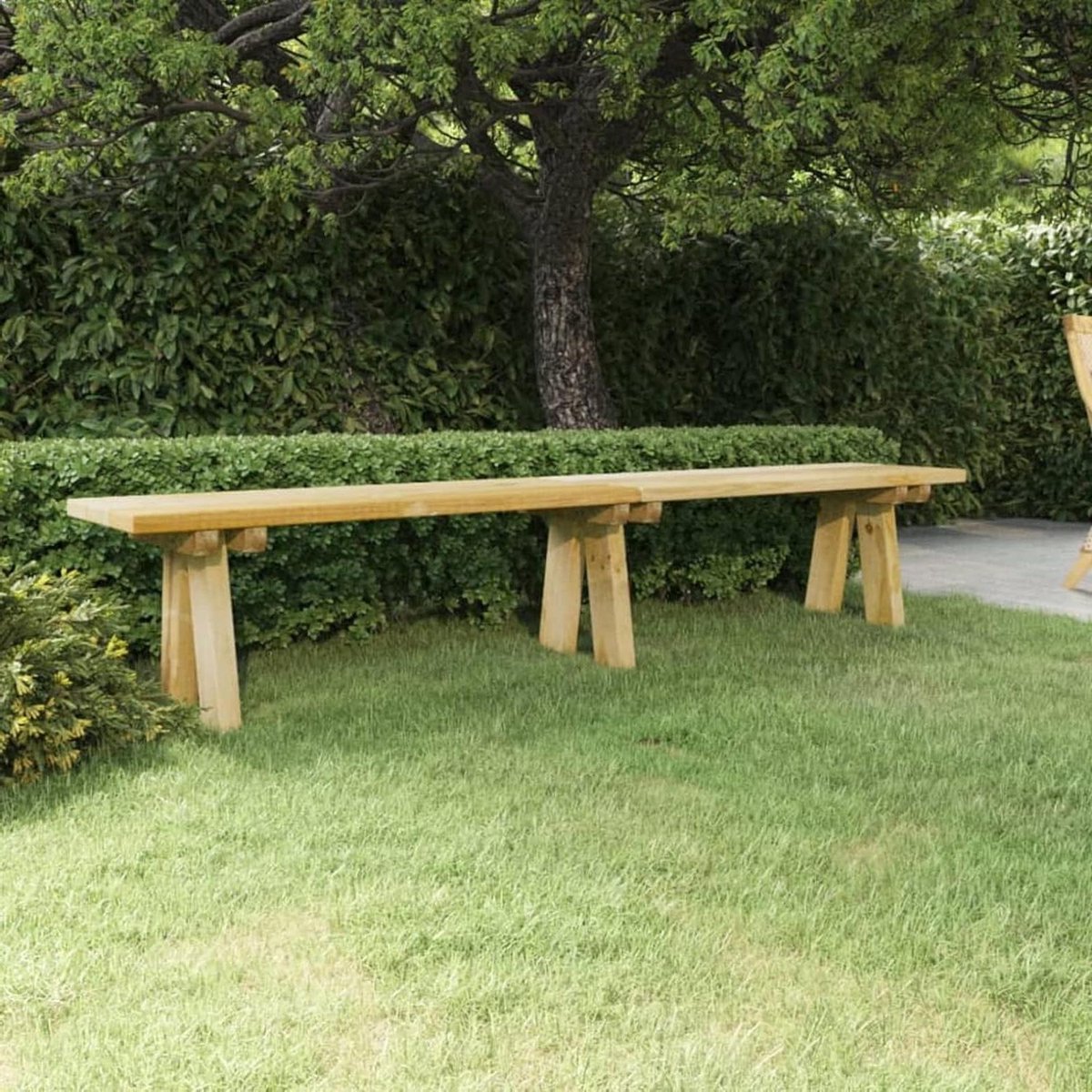 Tuinbank Hout - Buitenbank Zitbank - Ontspannen in de tuin - Geïmpregneerd grenenhout - 220 cm - Groen