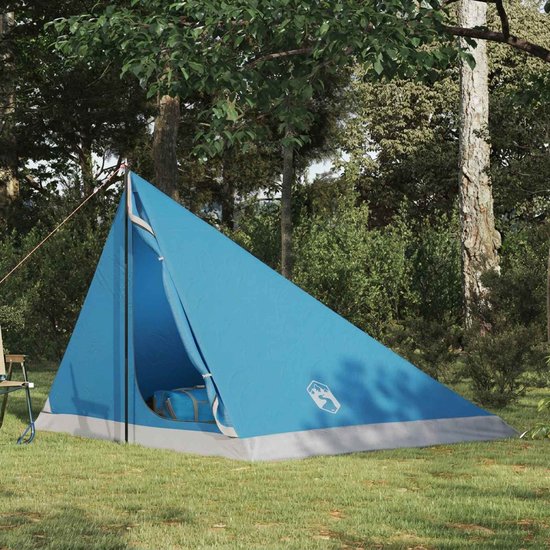 vidaXL - Backpacking - Tent - Blauw - 4-persoons - 185T - Polyester - met - PU - Coating van Vidaxl — afbeelding 4