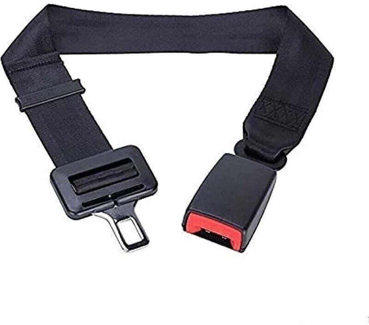 Autogordelverlenger, autogordelgesp, nekontspanningsclip geschikt voor verstelmechanisme, comfortabele schoudersteun (80 cm, zwart)