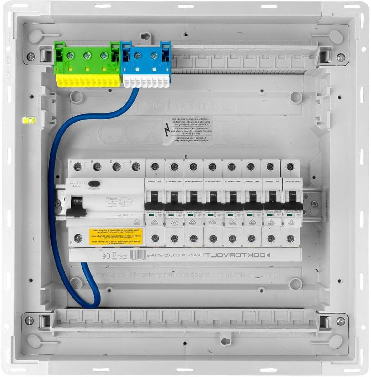 Zekeringkast Inbouw - Verdeelkast Elektrisch - Veilige Stroom Verdeling - Volledig Voorgemonteerd - 12 Modules - Wit