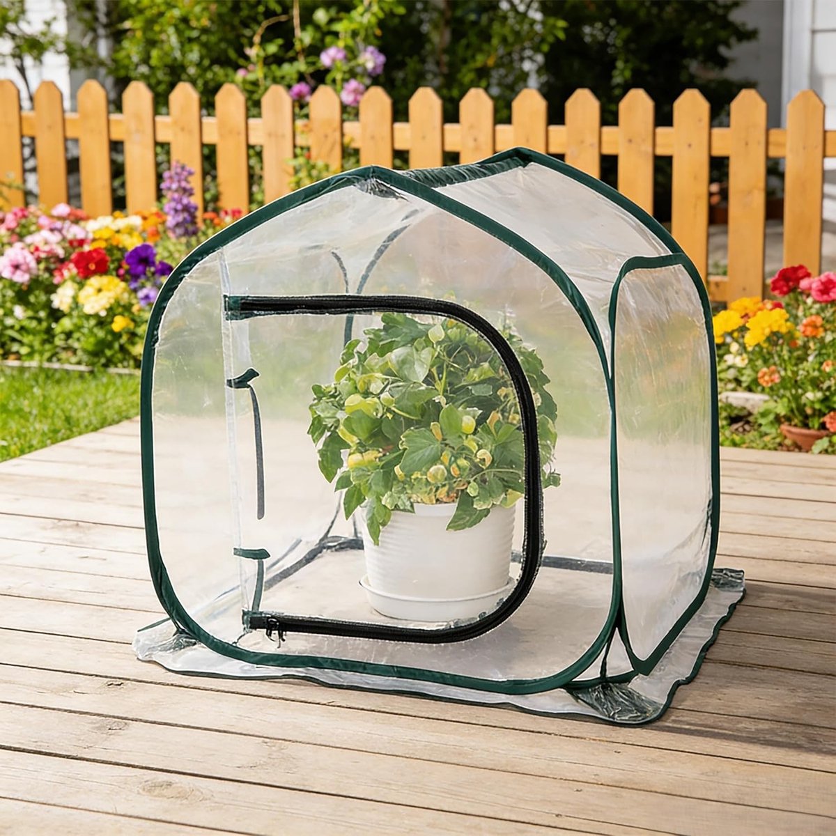Mini Kas - Kweekkas Pop-Up - Planten Beschermen - Directe Opzet - 31.5 inch - Groen Helder