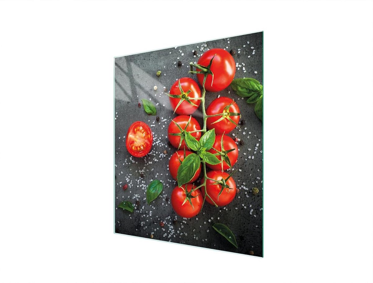Kookplaat Afdekplaat - Spatbord Glas - Keuken Beschermen - Gehard Glas - 45x52 cm - Rood