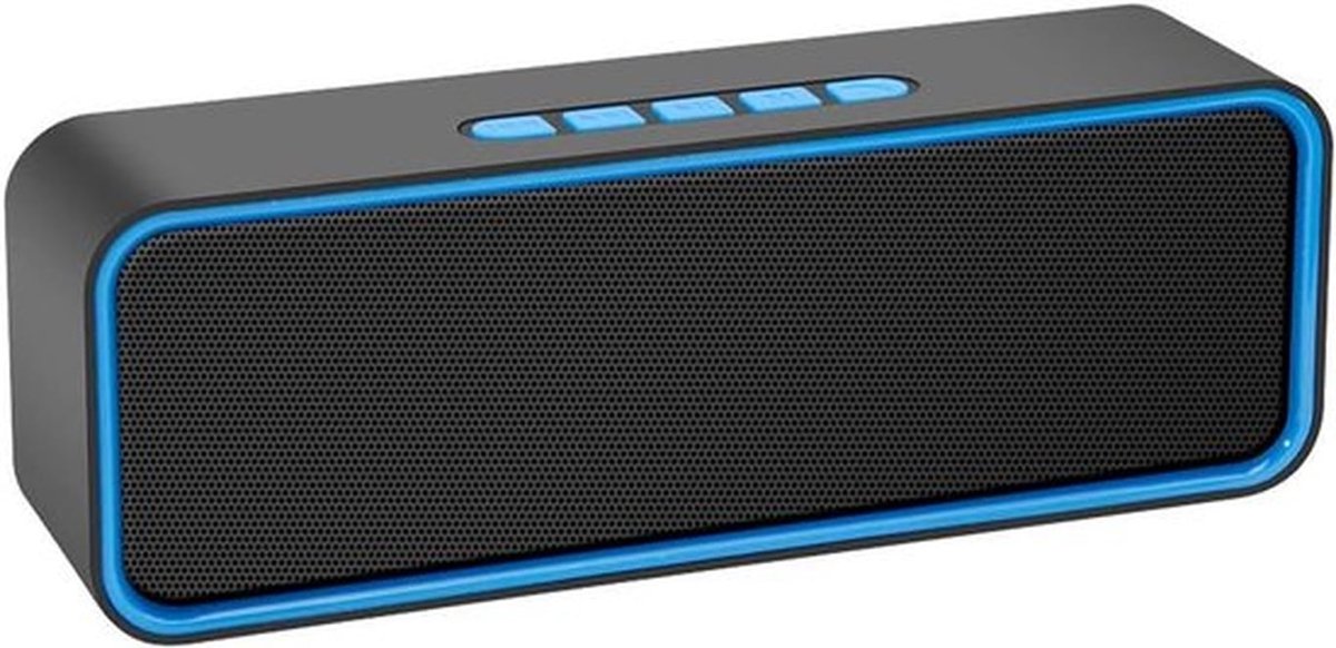 Draagbare Draadloze Luidspreker - Bluetooth 5.0 Speaker met 3D Stereo HiFi Bass - 1500mAh Batterij & 12u Speeltijd - Compact voor Thuis & Onderweg - Blauw - 1 Stuk