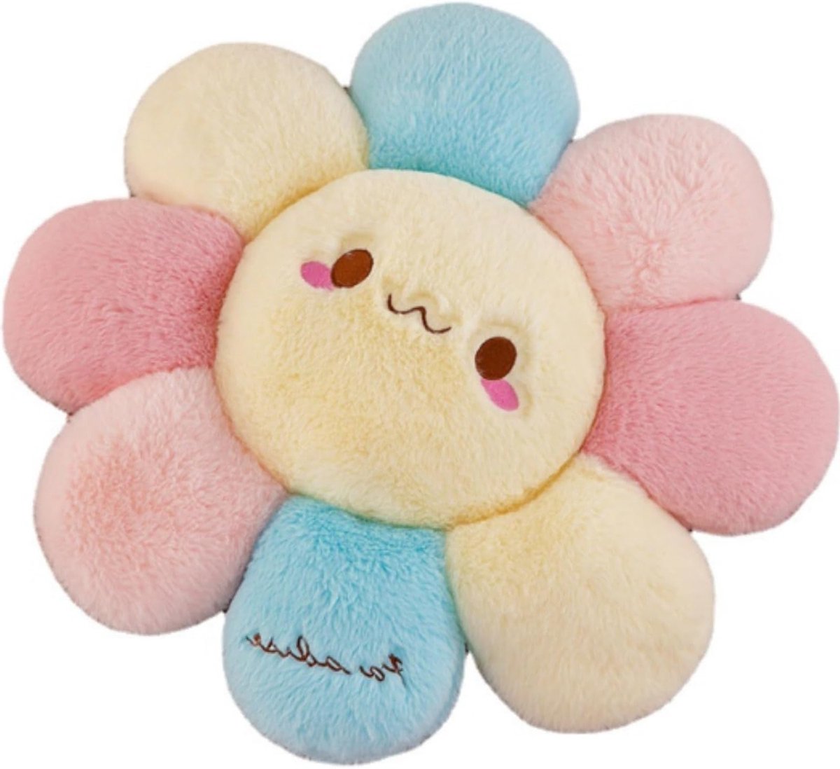 Bloemen Kussen voor de Vloer - Zonnebloem Pluche Kussen, Schattige Decoratie voor Slaapkamer en Stoel (22")