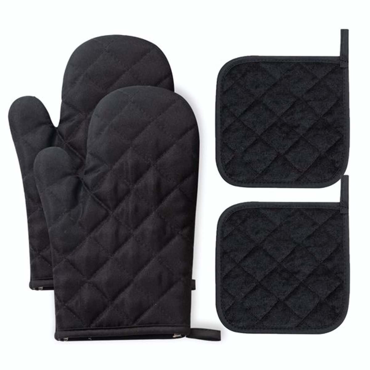 Hittebestendige Ovenhandschoenen Set van 4 - Antislip Kookhandschoenen voor Bakken en Grillen tot 230 °C