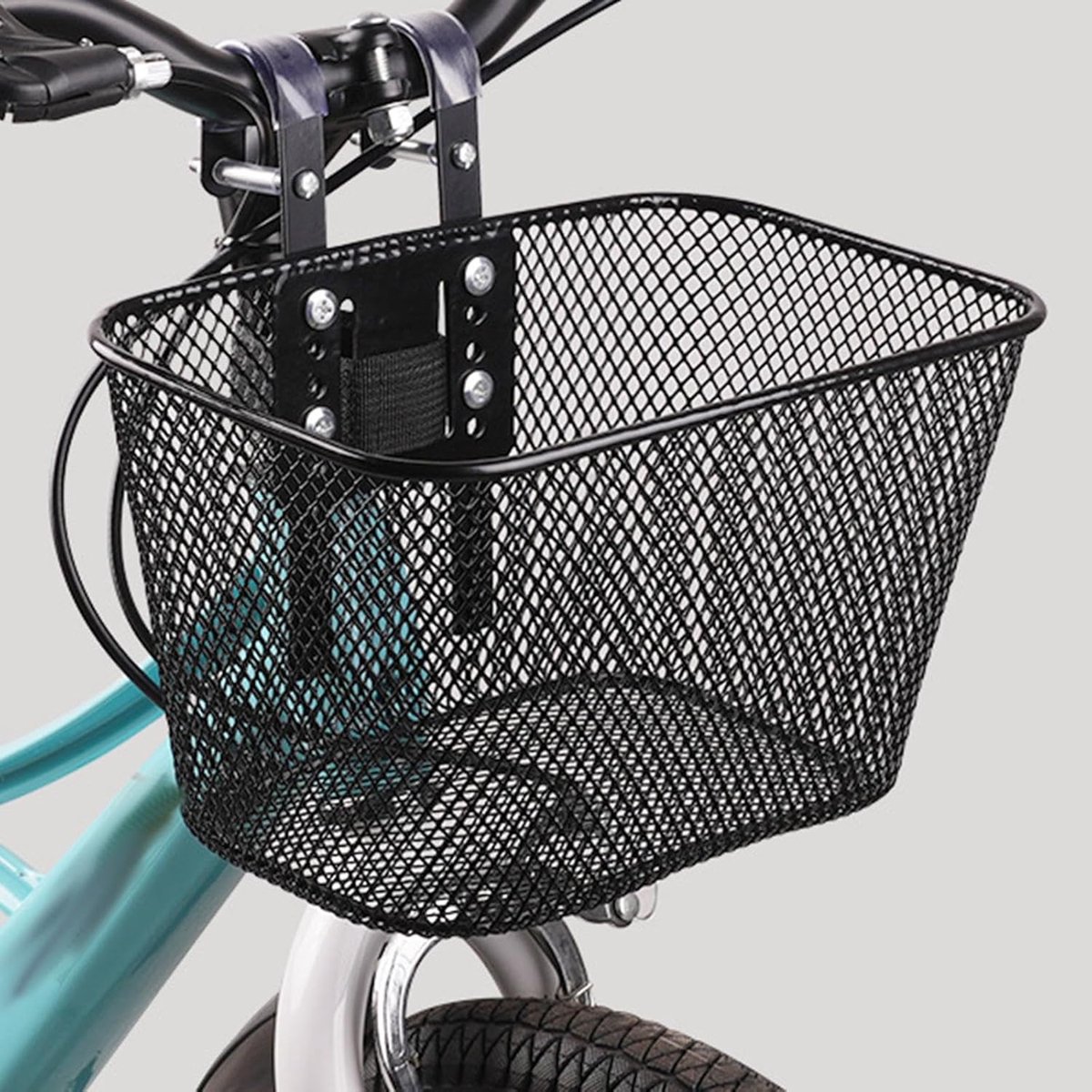 Kinderfietsmand - Opbergmand - Spullen Vervoeren - Eenvoudige Installatie - 26 cm Breed - Zwart