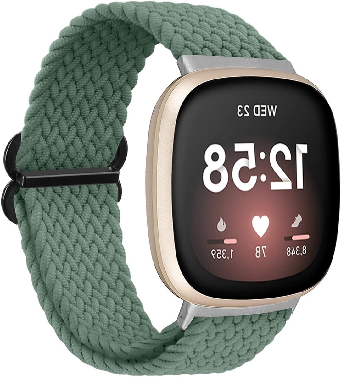 Verstelbare Sportband van Nylon voor Fitbit Versa 3 en Fitbit Sense, Ademend en Comfortabel, Ideaal voor Activiteiten en Fitness