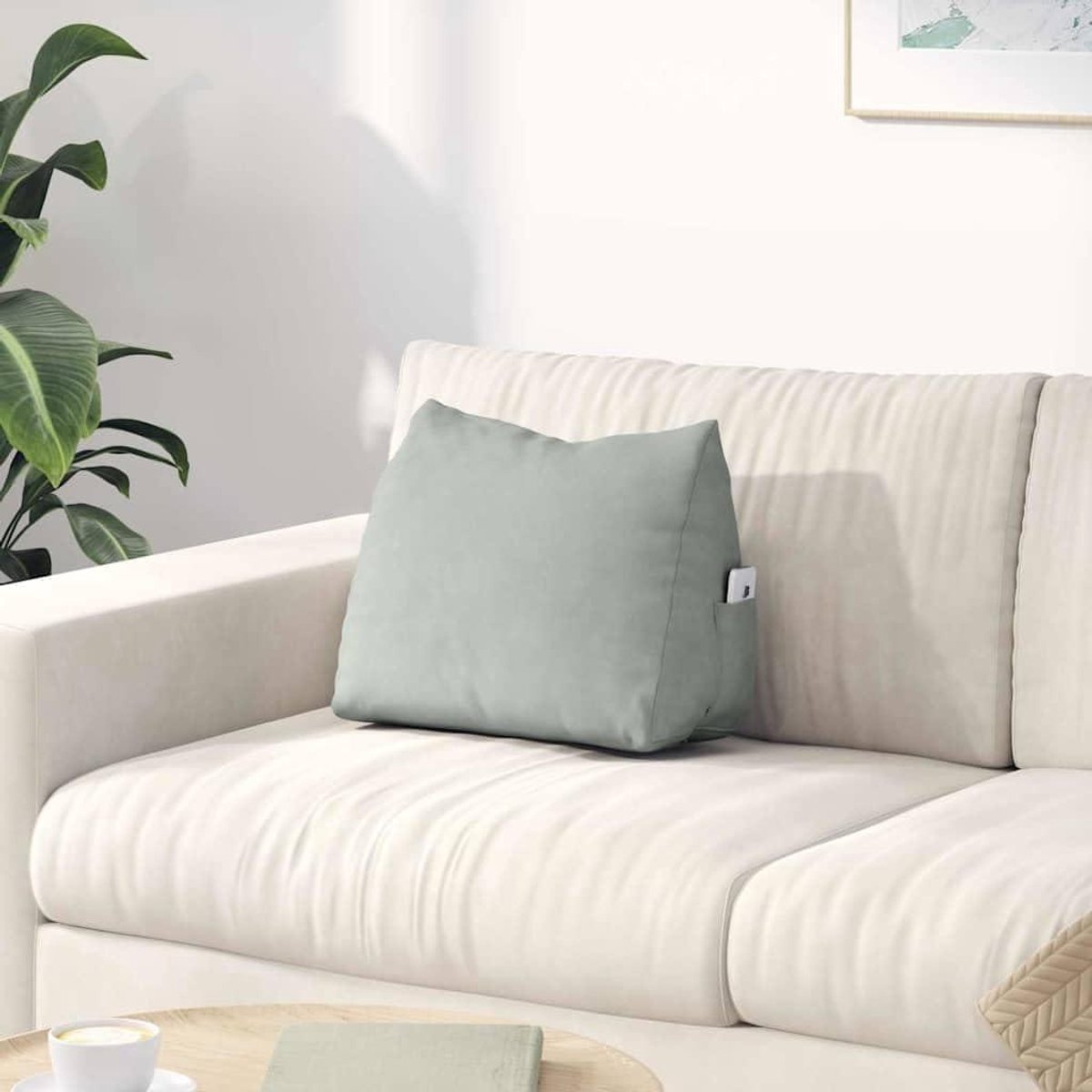 Rugkussen Corduroy - Zitkussen Bank - Extra Comfort - Afneembare Overtrek - 45 x 20 x 35 c