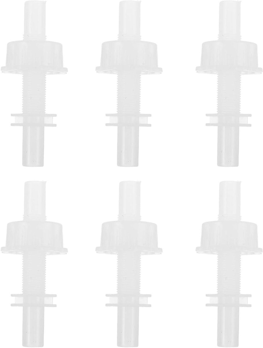 Stoomapparaat Accessoires - Slangconnector Afvoer - Sauna Onderhoud - Hittebestendig & Lekvrij - 6 Delige Set - Wit