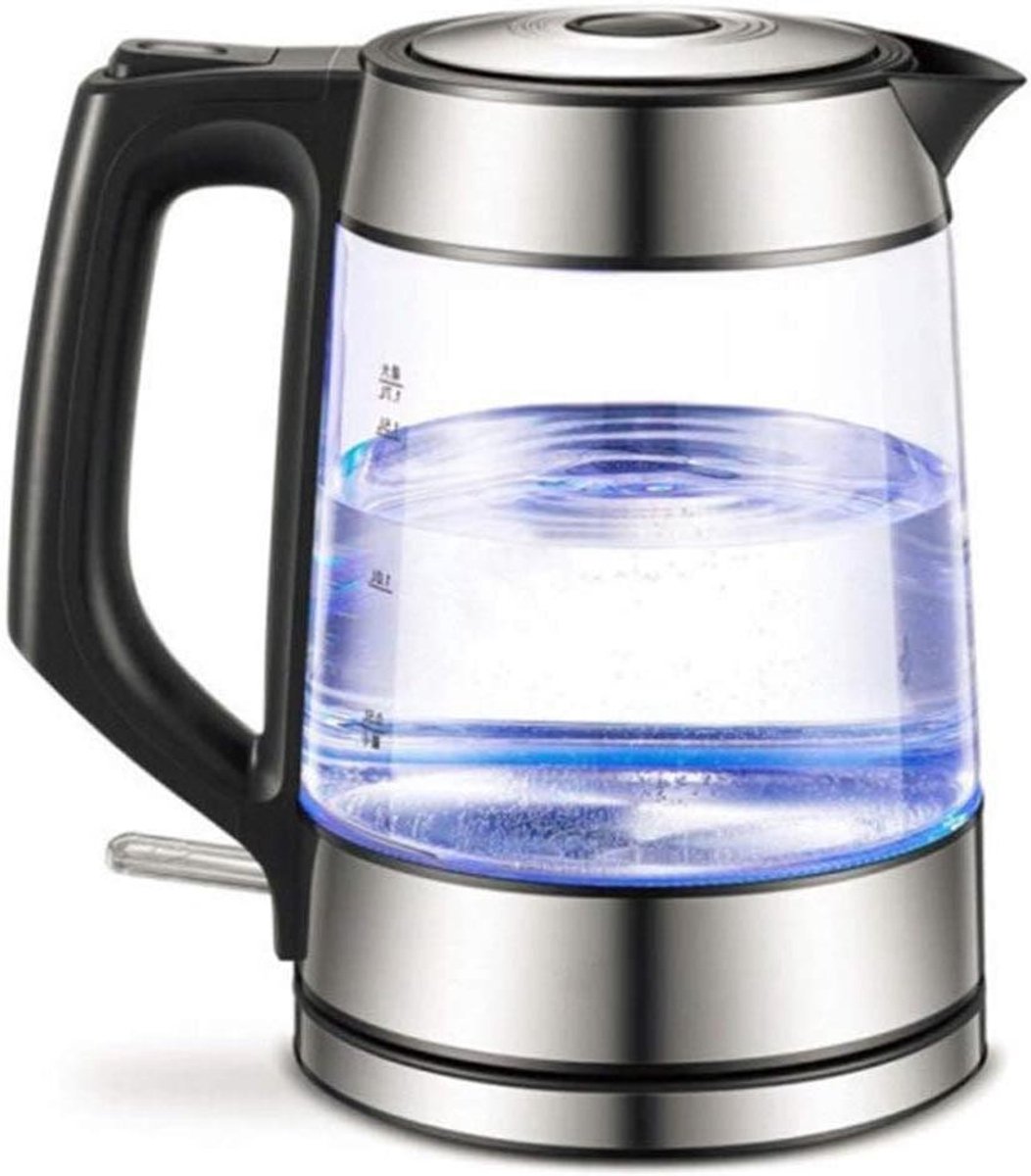 Glazen Waterkoker - Thee Waterkoker - Snel Water Koken - Geprogrammeerde Temperatuur - 1.7 Liter - Zilver