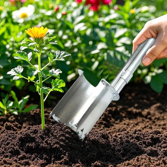Bloembollenplanter - Tuinplanter Bodemplanter - Planten Gemakkelijk Maken - Roestvrijstalen Constructie - 35 x 25 x 13 cm - Enkel kenmerk — afbeelding 3