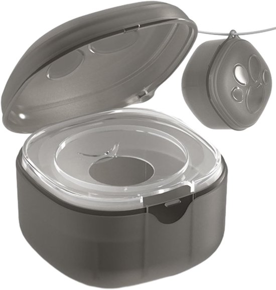 Fopspeenhouder - Speenkoord houder - Baby spullen opbergen - Stofdicht en schoon - 75 x 75 cm - Grijs — afbeelding 5