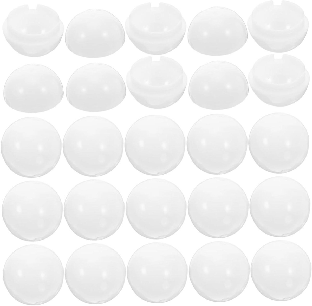 Mini Capsule Bollen - Plastic Ballen - DIY Knutselprojecten - Universele Pasvorm - 1.8 cm - Wit
