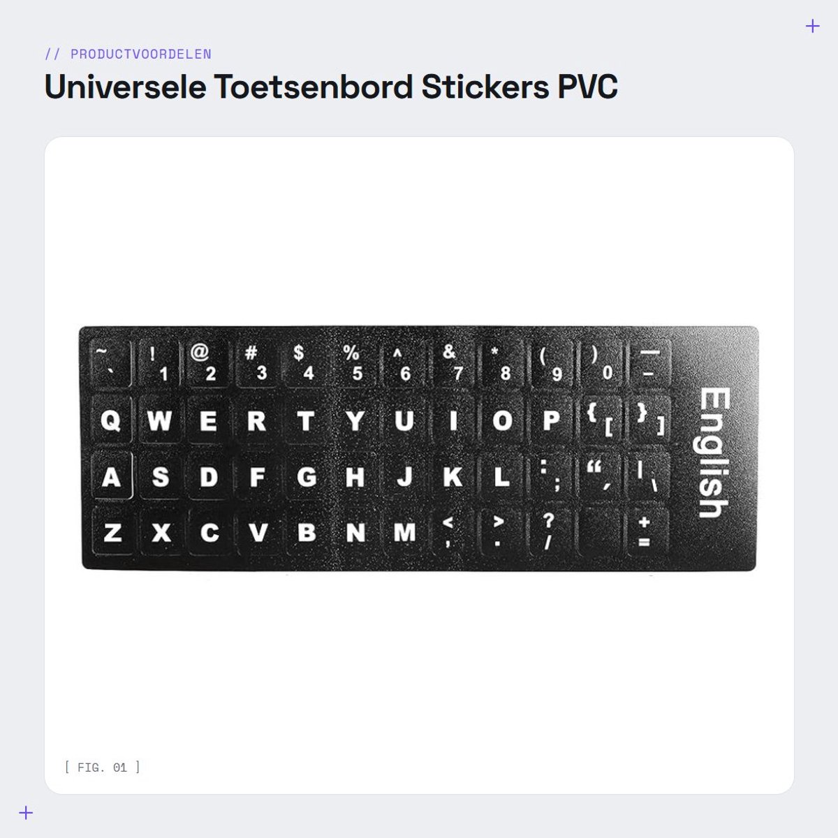 Dailygoods- Toetsenbord Stickers - Geschikt voor 10-17 inch Laptop/PC - Waterdicht - PVC - 3 Stuks - Duurzaam en Antislip - Toetsenbordlabels
