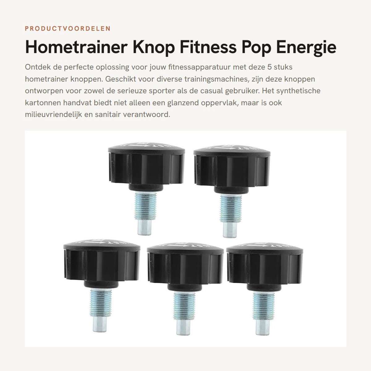 Dailygoods- Hometrainer Knop - 5 Stuks - Fitness Pop - Tractie Pin - Oefening Training - Lichtgewicht en Compact - Fitnessknop