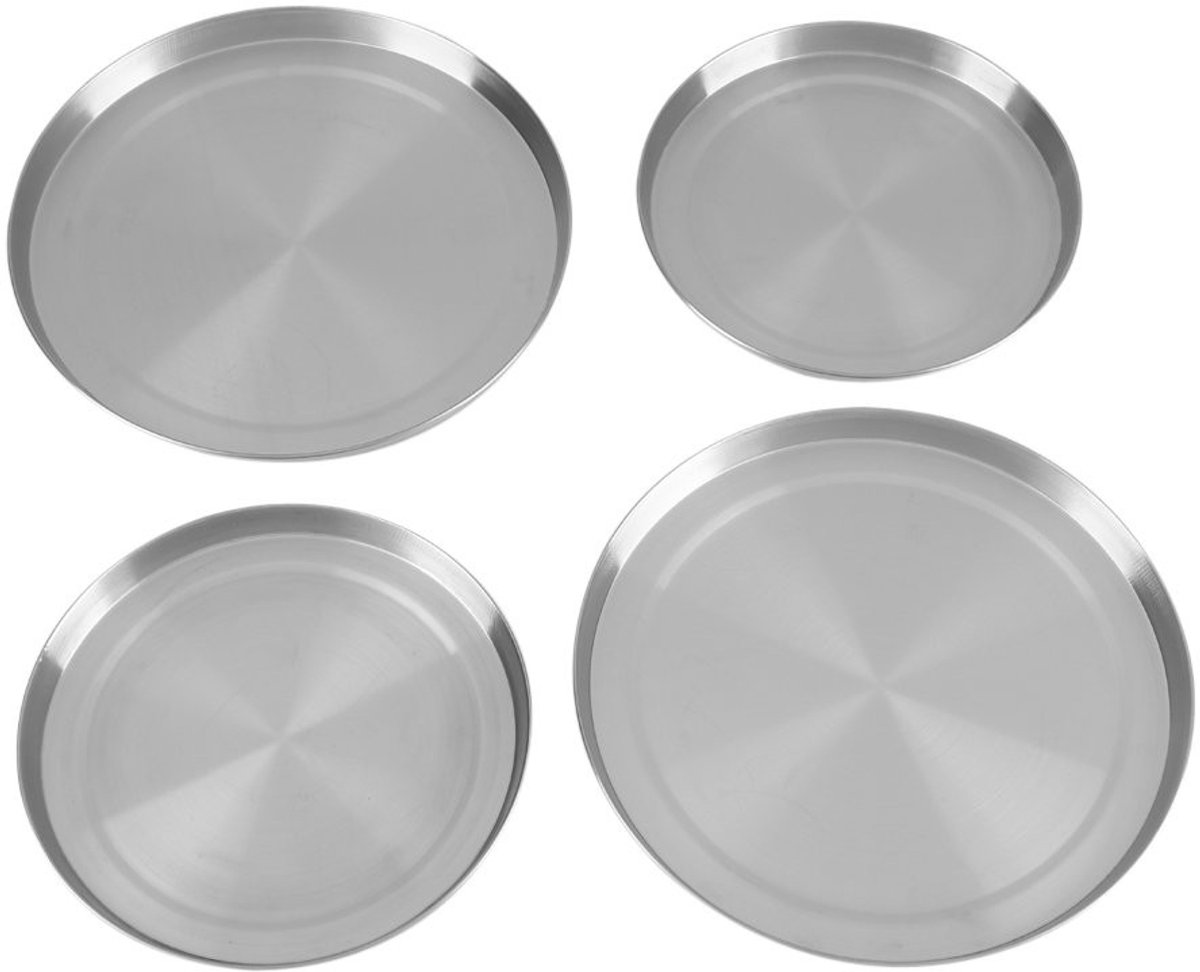 Dailygoods- Kookplaten Set van 4 - Branders/afdekkingen - Roestvrij Staal - Elektrische Branders - Keukenbescherming - Gemakkelijk Schoon te Maken - Branderafdekkingen
