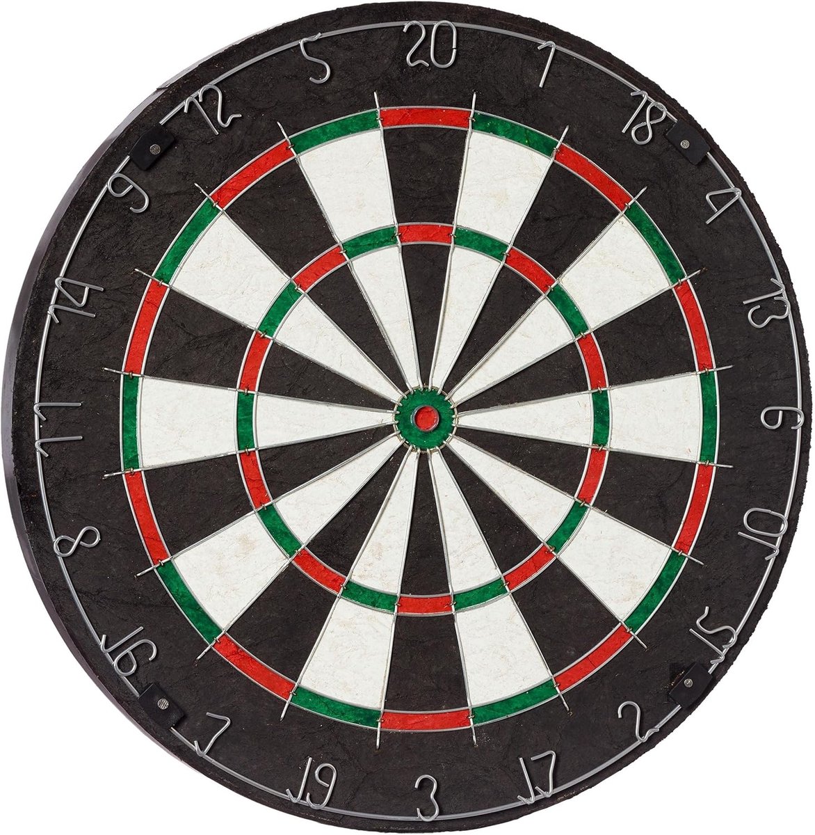 Sport Dartbord - Sisal Bord - Precisie Spel - Metalen Rand - 45-50 cm - Zwart