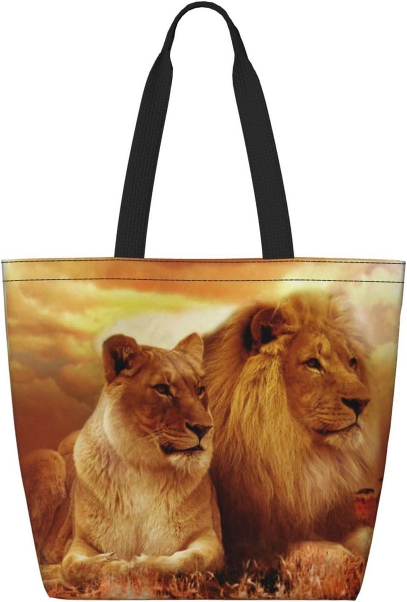 Grote Shopper - Draagtas Handtas - Boodschappen Doen - Bloemen Vlinder Print - Grote Capaciteit - Multicolor