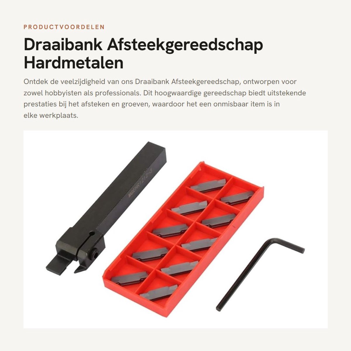 Dailygoods- Afsteekgereedschap Hoogwaardig Staal - Draaibank Groefbeitelhouder - 10 Stuks Wisselplaten - Schachtdiameter 12 mm - Professioneel Ontwerp - Lange Levensduur - Draaigereedschap