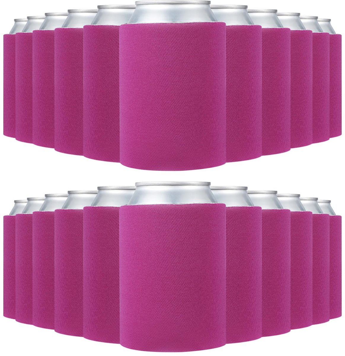 Dailygoods- Koelhoezen 100 stuks - Opvouwbaar - Isolerend - Voor 10 oz Blikjes - Duurzaam Schuim - Voor Bruiloften/Feesten - Drankkoeler