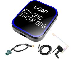 Digitale Radio Tuner - DAB+ Ontvanger - Auto Audio - Dubbele Antenne - USB Aansluiting - Zwart