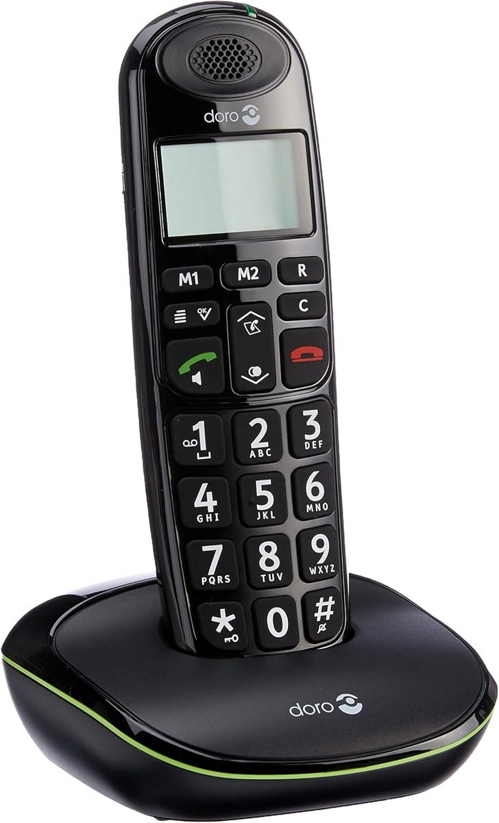 Draadloze Telefoon - Senioren Telefoon - Makkelijk Bellen - Grote Toetsen - 10 Uur Beltijd - Zwart