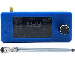 Mini Radio Ontvanger - Full Band Radio - Luisterplezier Onderweg - IPS High Definition Display - 54 gram - Blauw