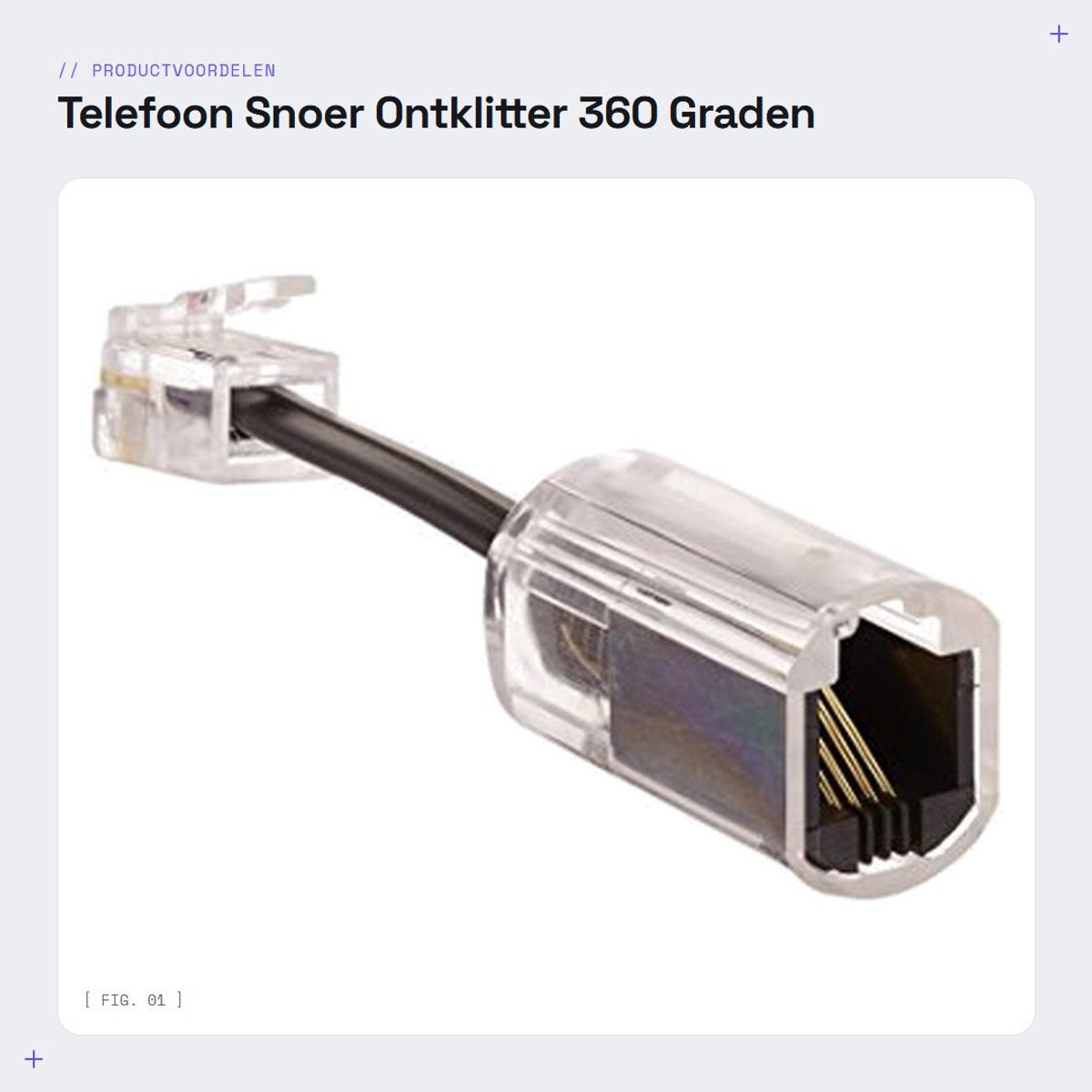 Dailygoods- Telefoon Kabel De-tangler - 360 Graden Rotatie - Antiknoop Systeem - Geschikt voor Telefoons - Eenvoudig te Monteren - Voorkomt Beschadiging - Telefoonaccessoire