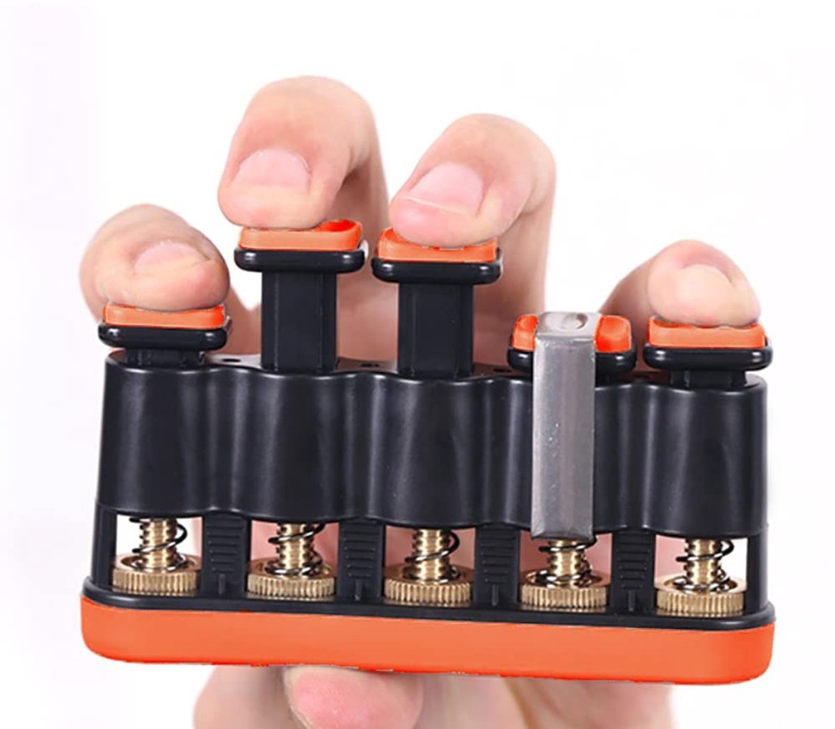 Dailygoods- Vingerkrachttrainer met 5 vingers - Grip Trainer - Instelbare spanning 3-8,5 lbs - Klemmen voor toetsen - Hoogwaardige materialen - Rijke vingertopspanning - Vingertrainer