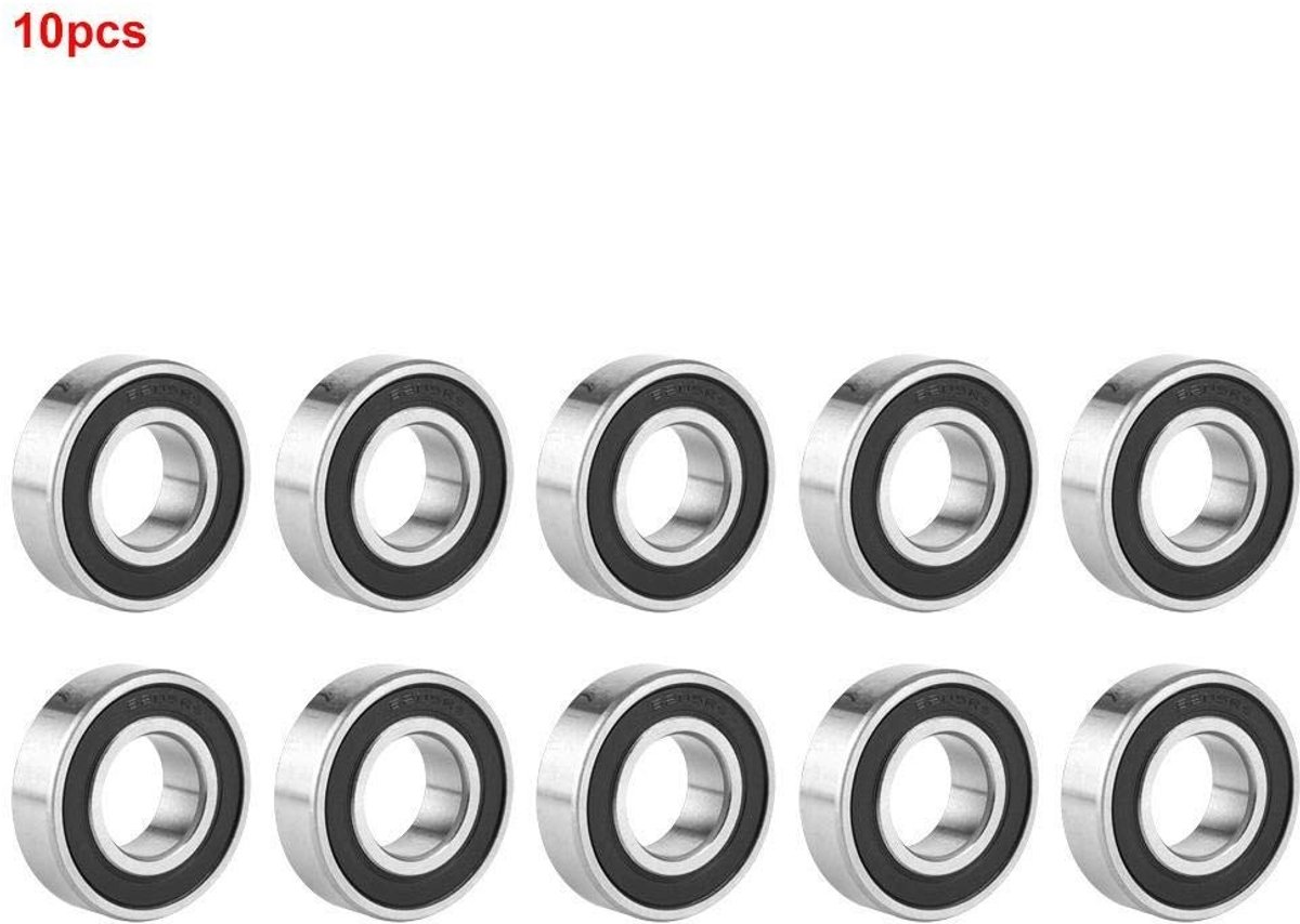 Dailygoods- Kogellager 10 Stuks - Hoogwaardige Kogellagers - Dubbel Afgeschermd - 25x52x15mm - Efficiënte werking - Bescherming tegen vervuiling - Lagers
