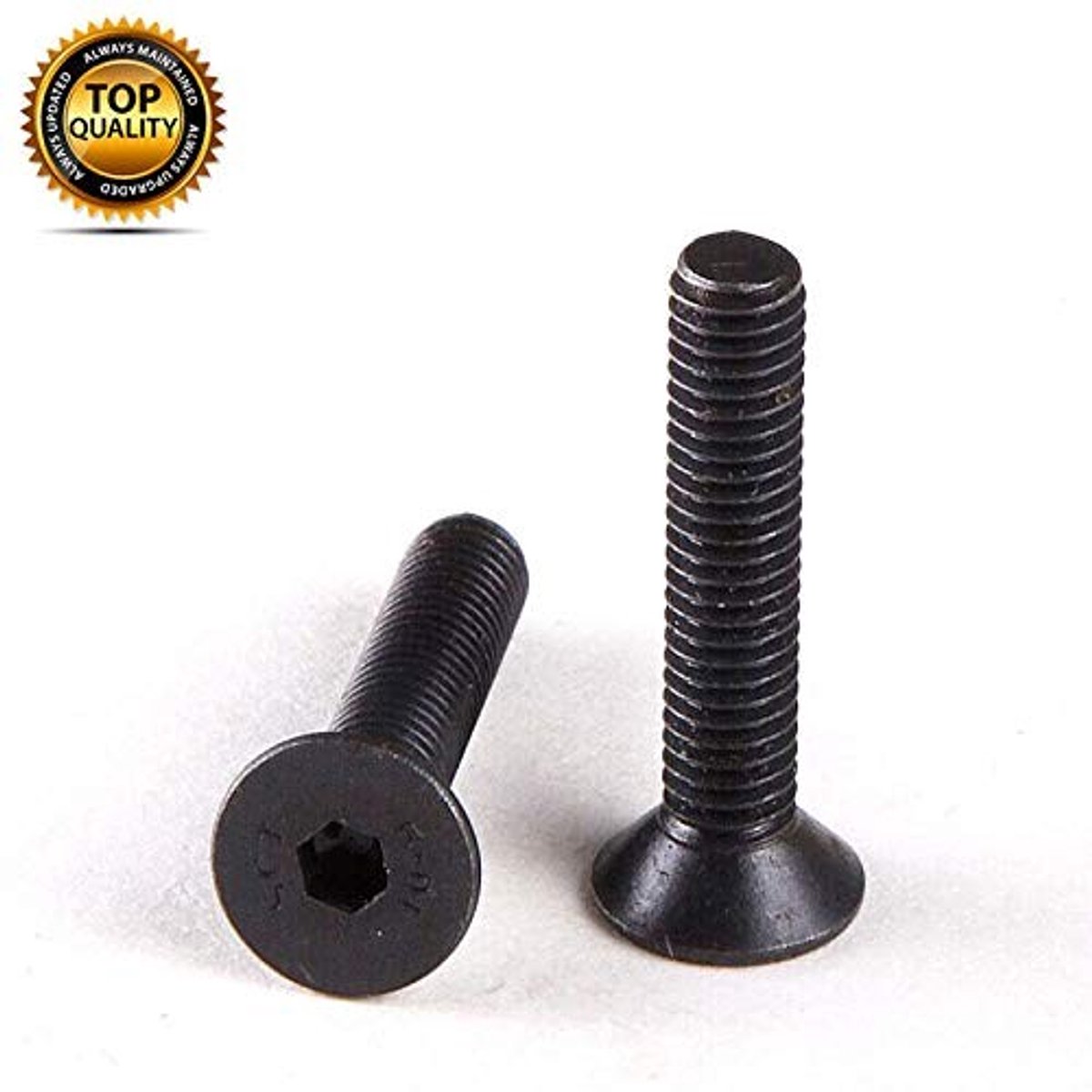 Dailygoods- Bevestigingsschroeven 5 stuks - Zeskantig/verzonken - Schroeflengte 8 mm - Diameter M5 - Kleur zwart - Geschikt voor inbussleutel - Schroeven