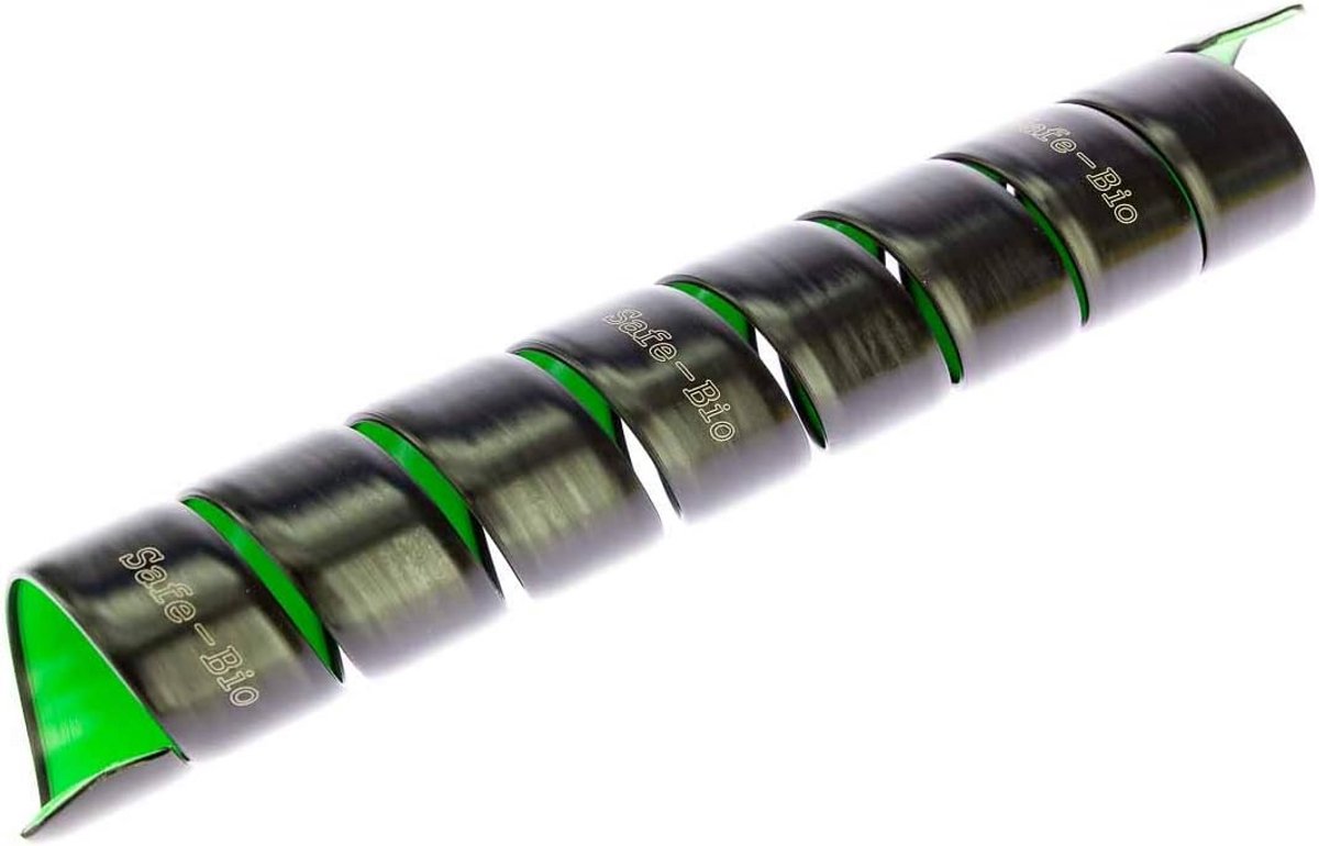 Hydraulische slangbescherming - Kabelspiraal Bescherming - Slangen Bundelen - Slijtage Indicator - 3 meter - Zwart Groen